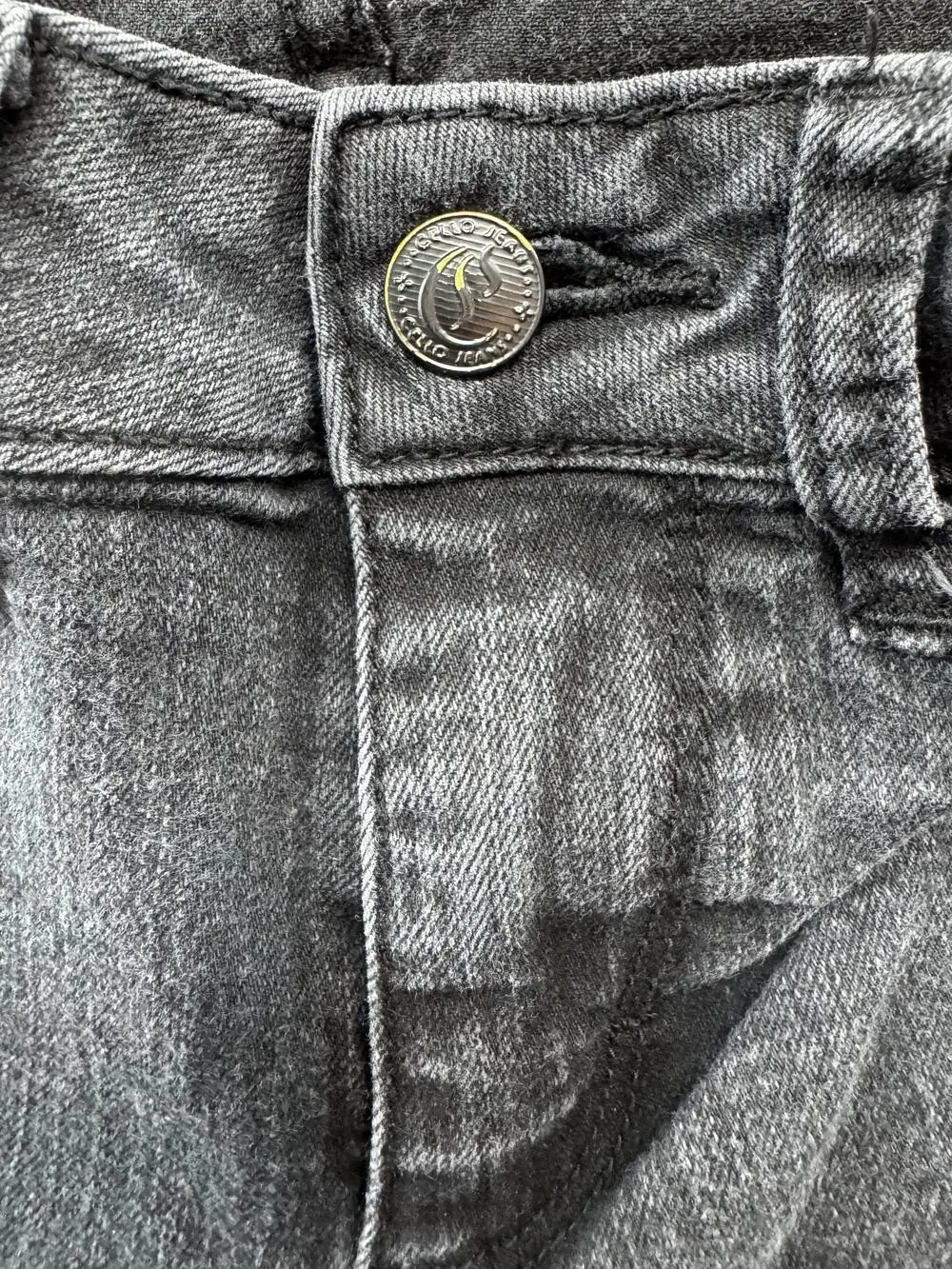 Cello Jeans Skinny Jeans Juniors 5 Gray Charcoal Wash Moto Pleated 25 Inseam